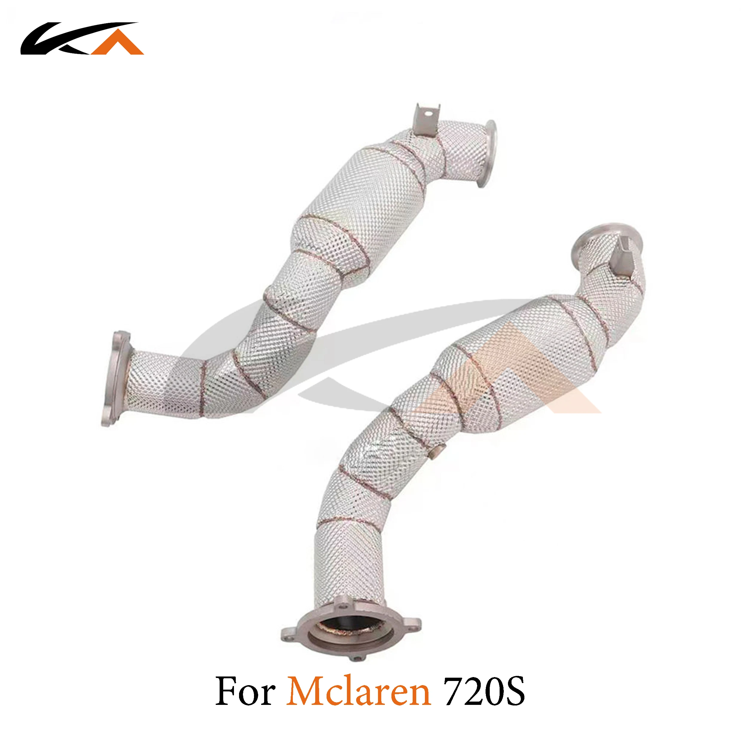 KA Tuning exhaust system header stainless downpipe for McLaren 720S axle pipe catalysis heat shield