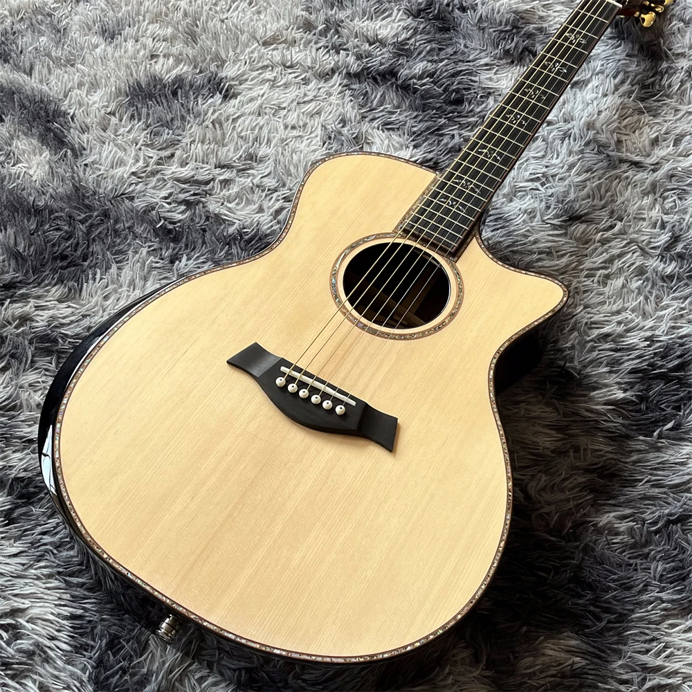 hot selling Natural Spruce top electric acoustic guitar 914 ce with ES1 Electronics ebony fretboard shipping quickly