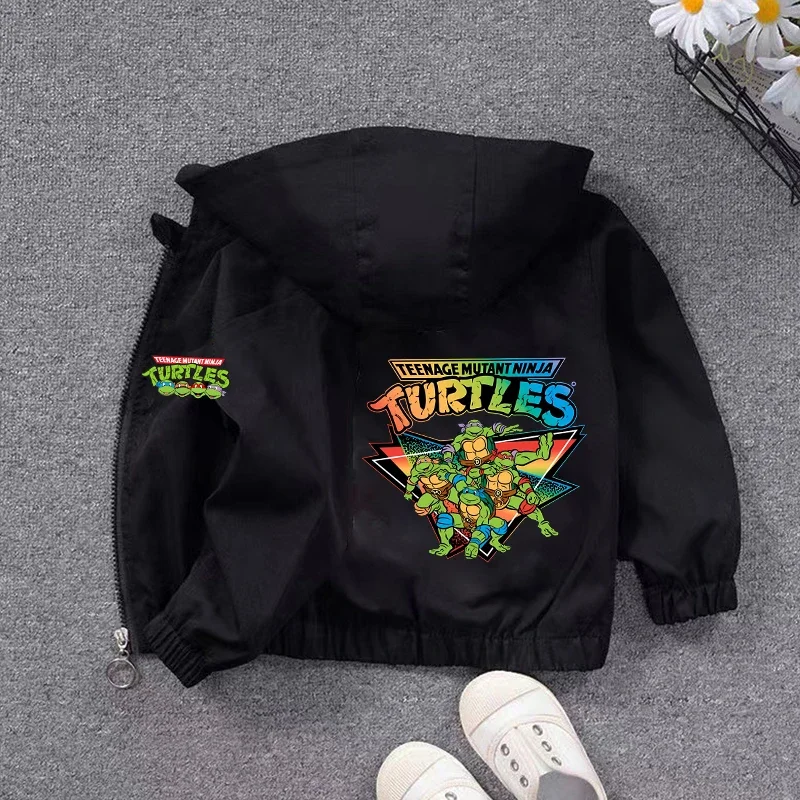 Teenage Mutant Ninjas Tmnt Children Boy Hooded Jacket Coat Autumn Baby Cartoon Zipper Long Sleeve Casual Clothing Kids Outerwear