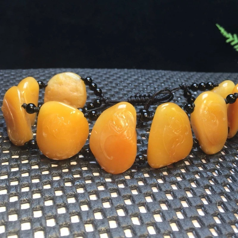 

Diaotian Huangshi Frozen Stone Fu in front of you Bracelet Bracelet Necklace Bracelet