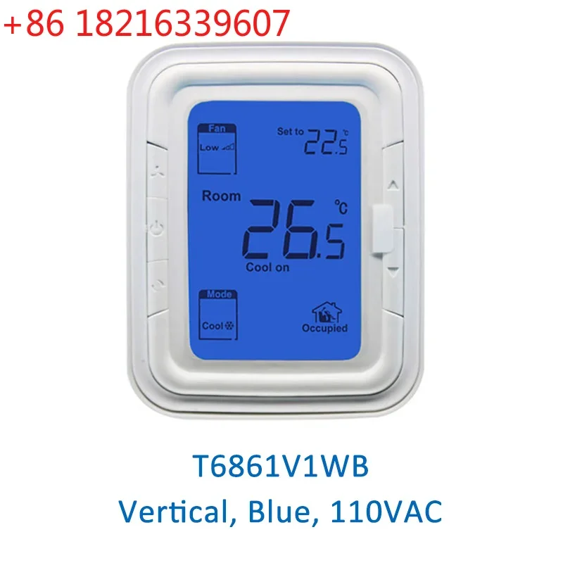 YAO 30pcs/set T6861 Digital Thermostat FCU Air Conditioner Remote Temperature Controller 220V 110V Green Blue Horizontal Vertica
