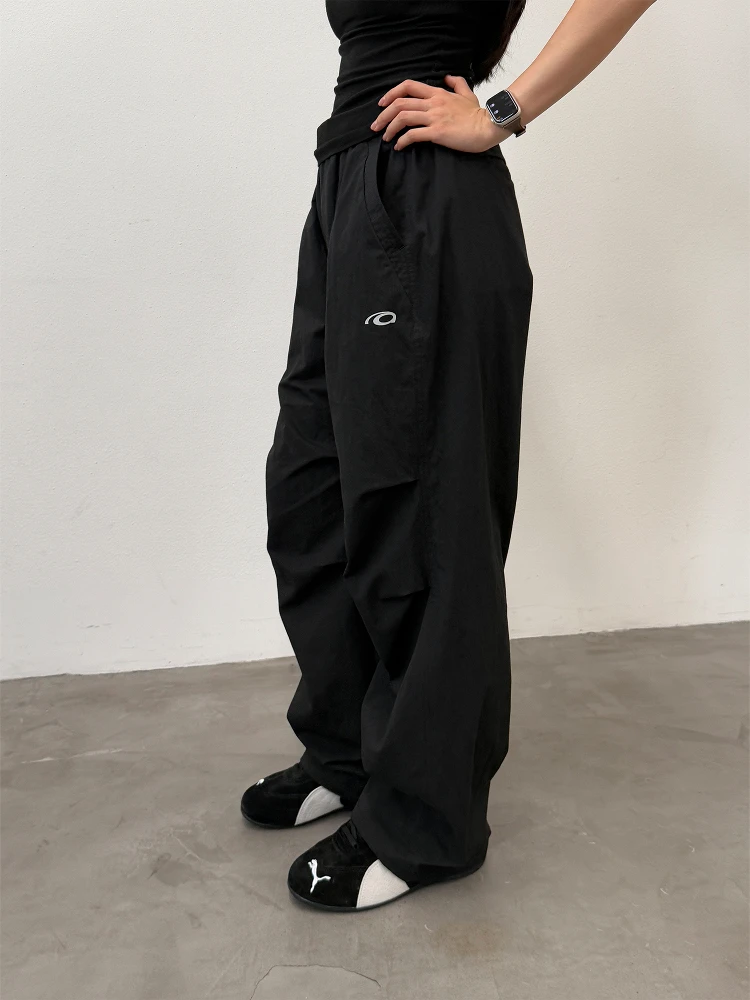 

Легкие повседневные брюки Roaringwild Bla, мужские длинные брюки в американском стиле, свободный крой, прямые брюки, летняя мода