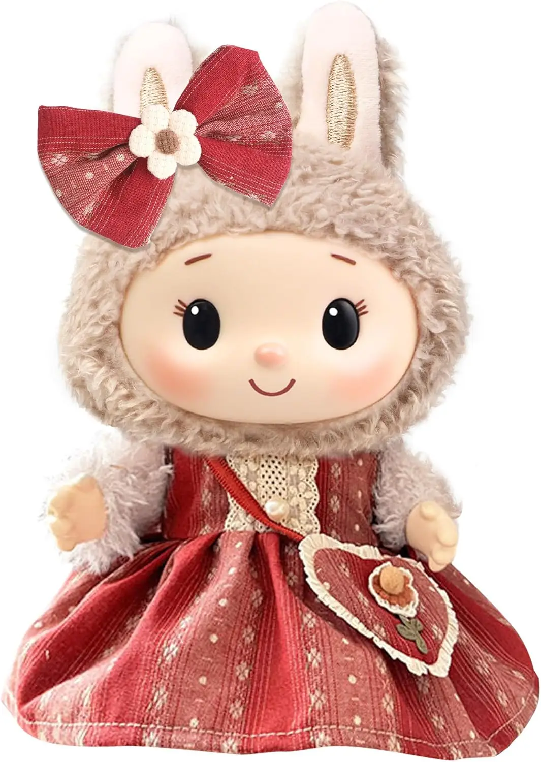 

Clothes for Labubu Clothes Set (NO Doll) Fit 38cm Doll Clothes, Premium Outfit with Accessories, Red Princess Dress