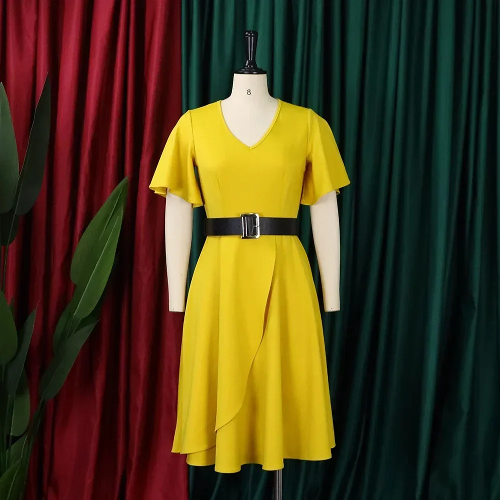 Африканское платье трапециевидной формы, женское платье с расклешенными рукавами и высокой талией, Дашики, африканская одежда, новинка 2023, модное элегантное африканское праздничное платье, Vestidos