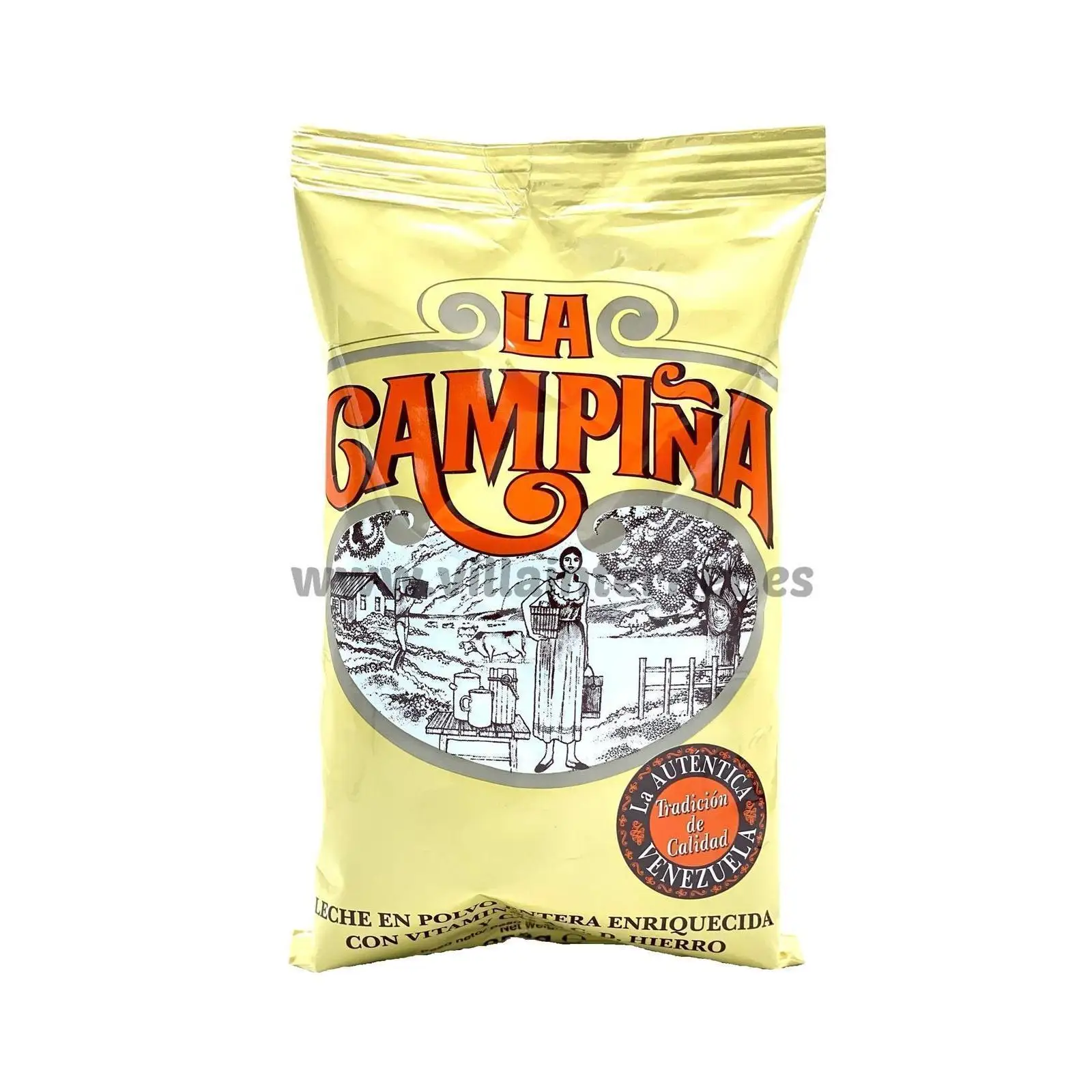 LA CAMPIÑA LECHE EN POLVO ENTERA ENRIQUECIDA CON VITAMINAS A, C, D HIERRO Y CALCIO 500g