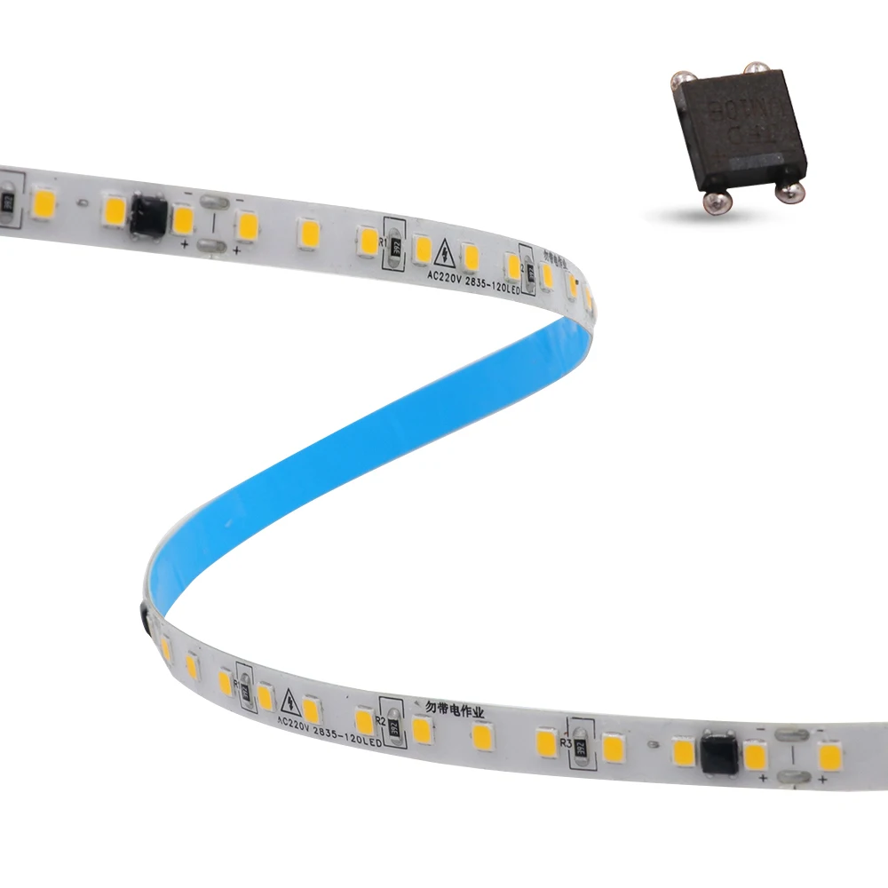 New LED SMD 2835 Strip Light 10m 50m 220V AC Led Tape 120LED 220 v Ribbon IP55 Waterproof Warm / Natural White Home Decoration