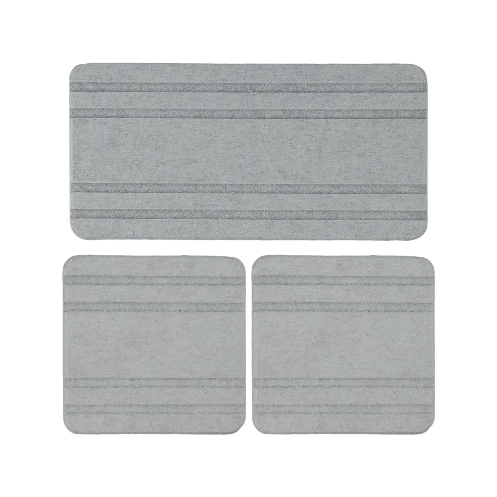 Efficient Water Absorbing Stone Trays 3 Pcs Diatomite Coasters with Anti Slip Features for Bathroom and Kitchen Surfaces