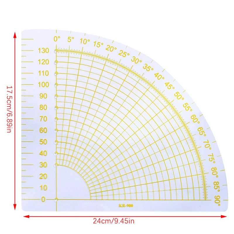 Plastic Sector Patchwork Ruler Cutting Ruler Measuring, Drawing Tools DIY Sewing And Quilting