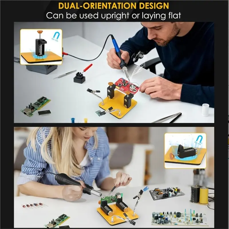AB34-For DIY For Crafts Helping Hands Clamp, Adjustable Third Hand Soldering Holder Stand For Jewelry, PCB Repair Solder Aid Sta