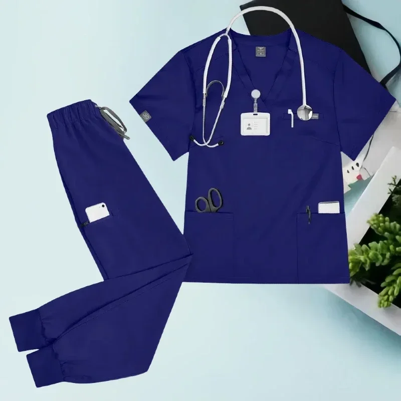 Acessórios de enfermeira fino ajuste esfrega conjuntos feminino uniformes médicos hospital médico roupas clínica dentária workwear pet ternos cirúrgicos