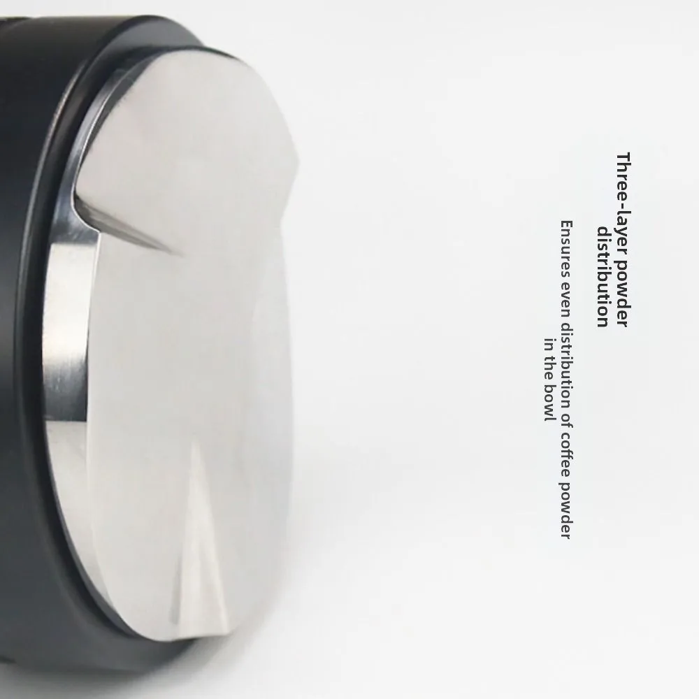 2-in-1 المزدوج رئيس القهوة مستوي 51/53/58 مللي متر سبائك الألومنيوم سدادة قهوة المضادة للانزلاق قابل للتعديل عمق القهوة الموزع