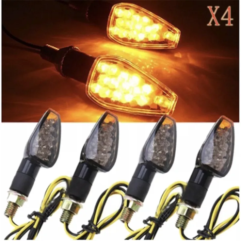 

1Pair Motorcycle 14LED Turn Signal Light 12V Yellow LED Turn Signal Light Modification Part