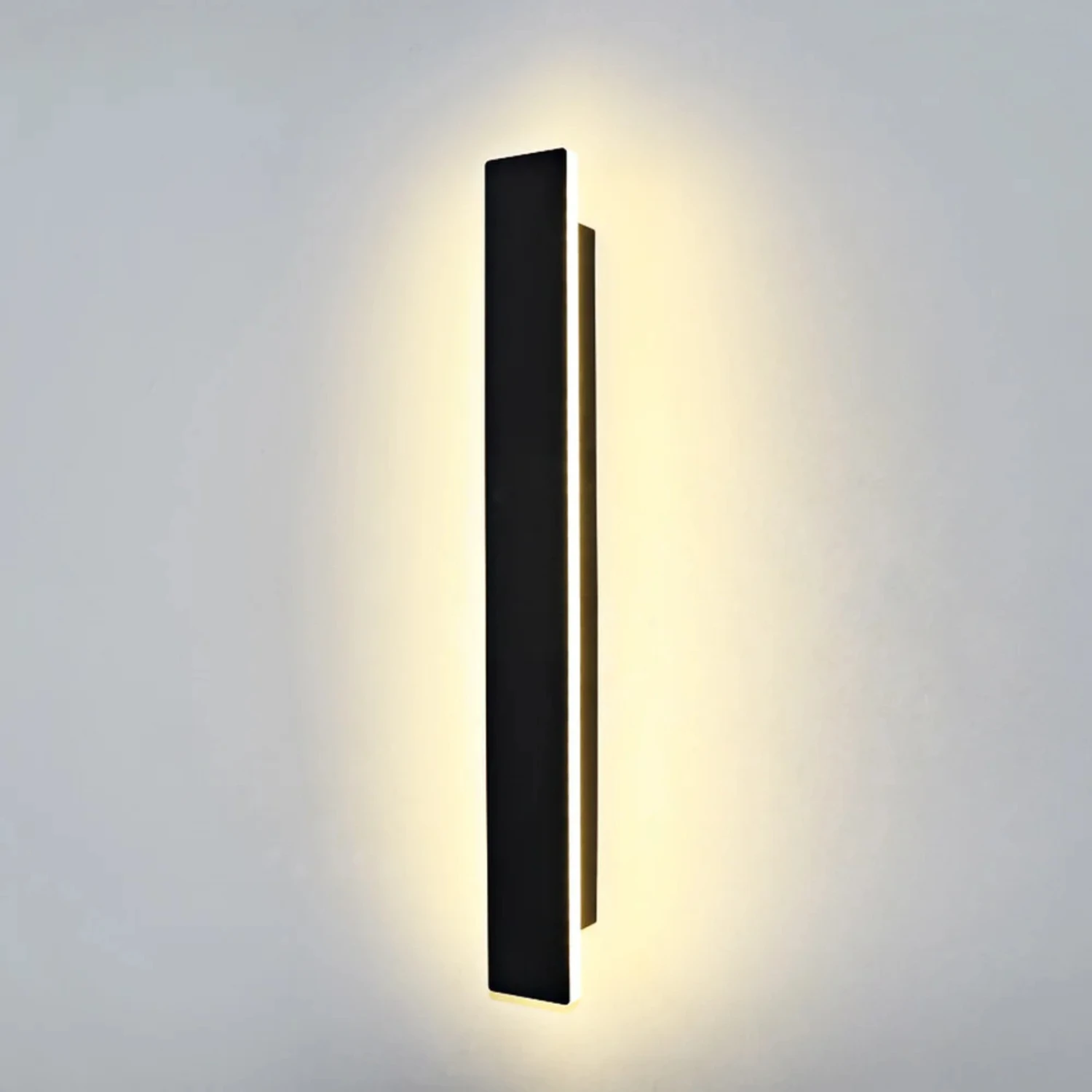 Stylish and sleek 40cm linear wall mount sconce lamp with elegant acrylic background strip - perfect lighting fixture for bedroo