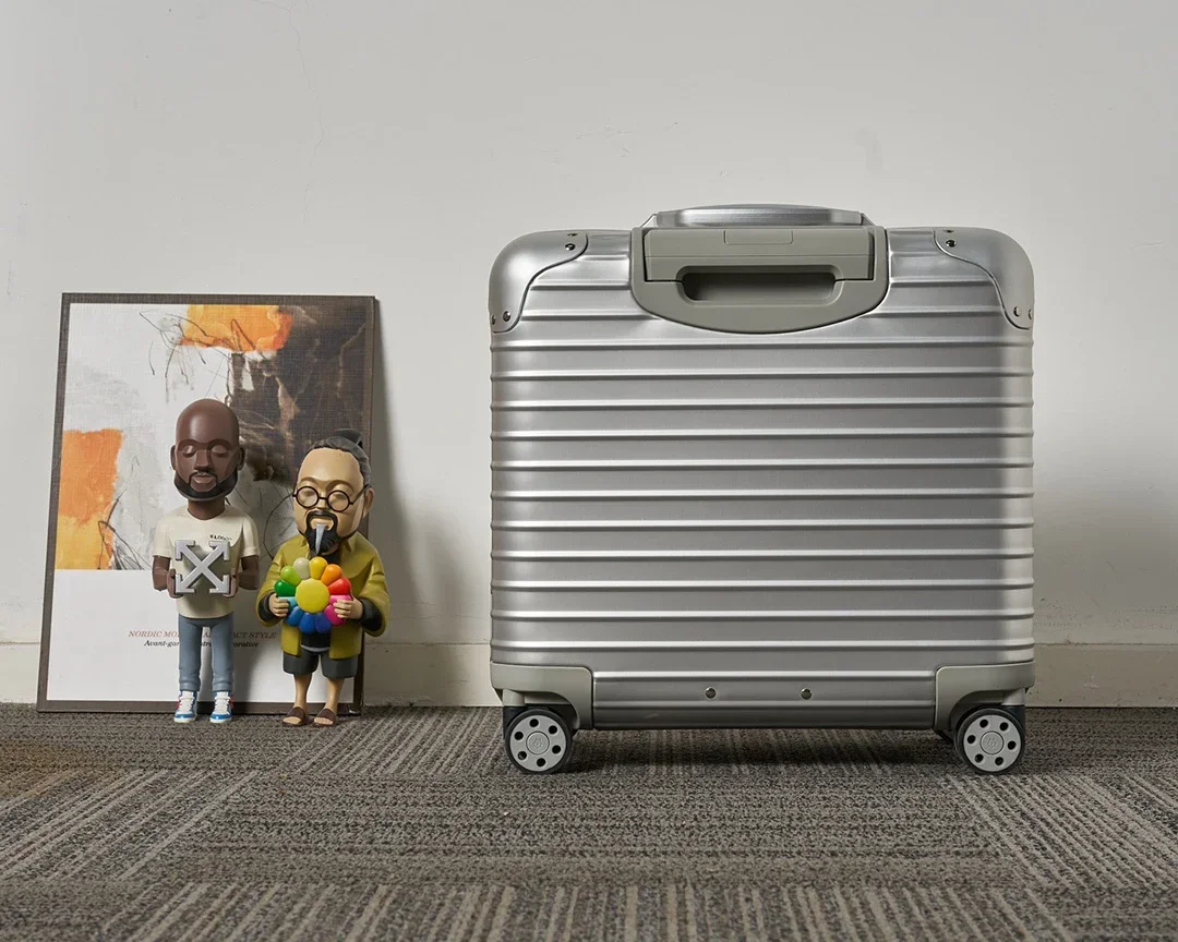 กระเป๋าเดินทางแบบถือขึ้นเครื่อง กระเป๋าเดินทางคลาสธุรกิจขนาดกะทัดรัด 16 นิ้ว กระเป๋าเดินทางแบบมีล้อเลื่อนทำจากอลูมิเนียม-แมกนีเซียมอัลลอยด์สำหรับการเดินทางระยะสั้น