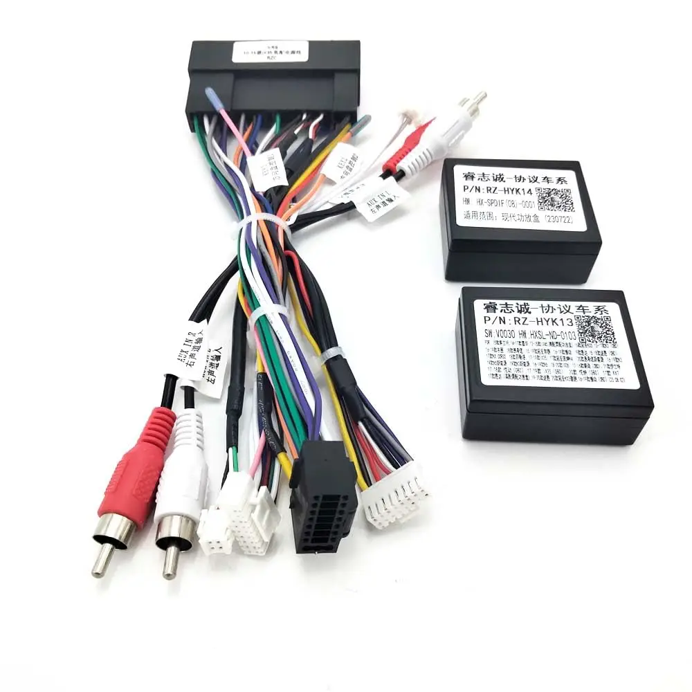 

16 PIN Radio Adapter w/ Canbus Boxes For Hyundai IX35 Sonata 8 Santafe Kia K3