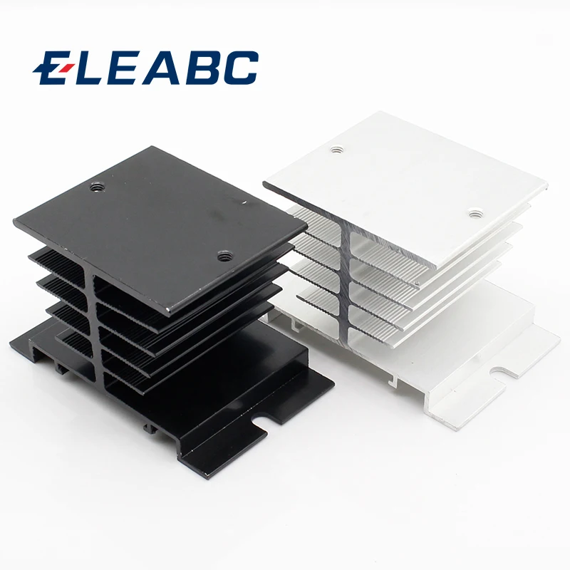 1pc Single Phase Solid State Relay SSR Aluminum Heat Sink Dissipation Radiator Newest,Suitable for 10A-40A relay