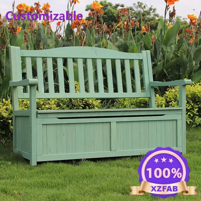 Factory Direct 2026 Outdoor storage chair, storage stool, backrest can sit, simple courtyard seat, park leisure anti-corrosive w