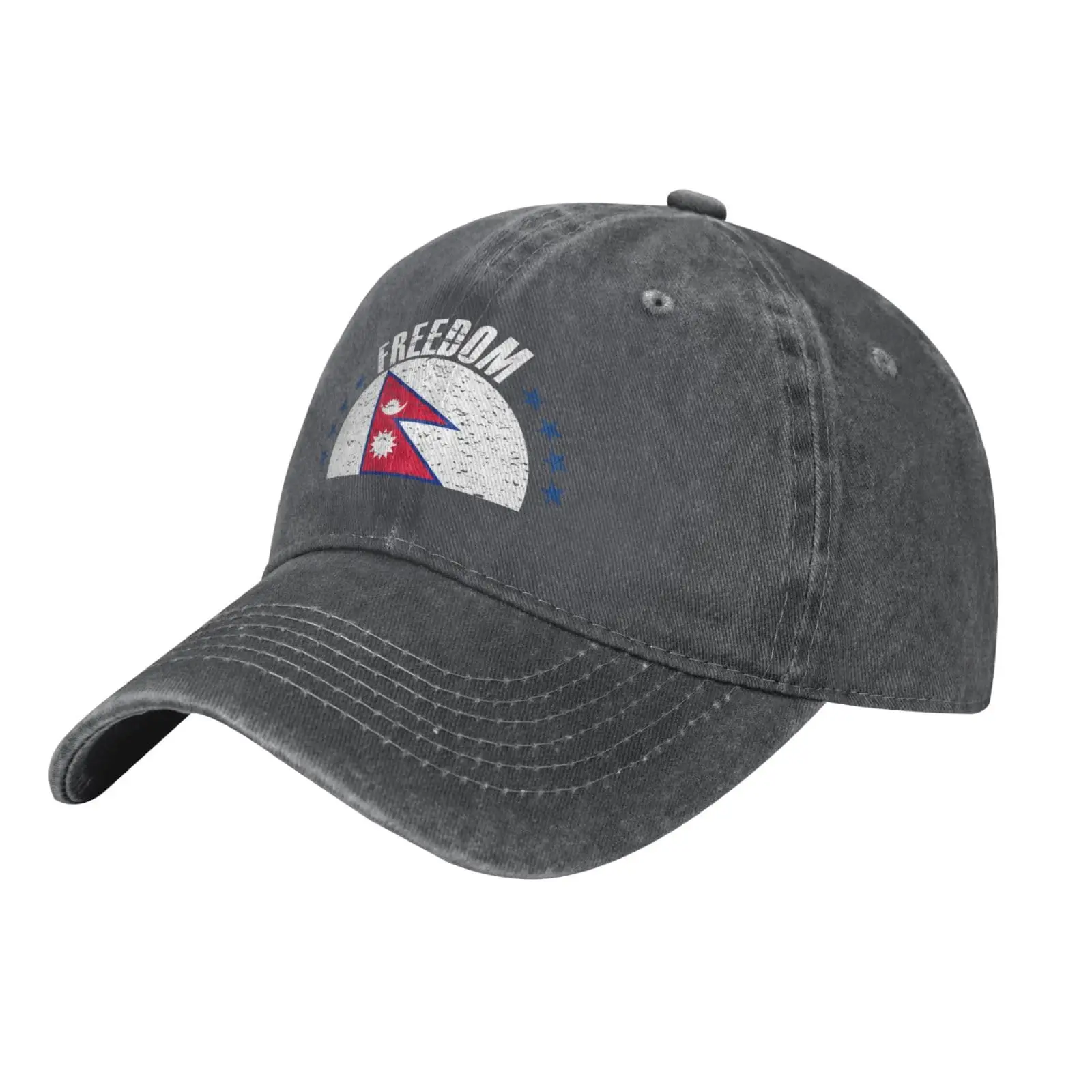 The Nepal Flag and Freedom Baseball Cap for Men Women Vintage Trucker Hat Golf Hats Dad Hat Deep Heather