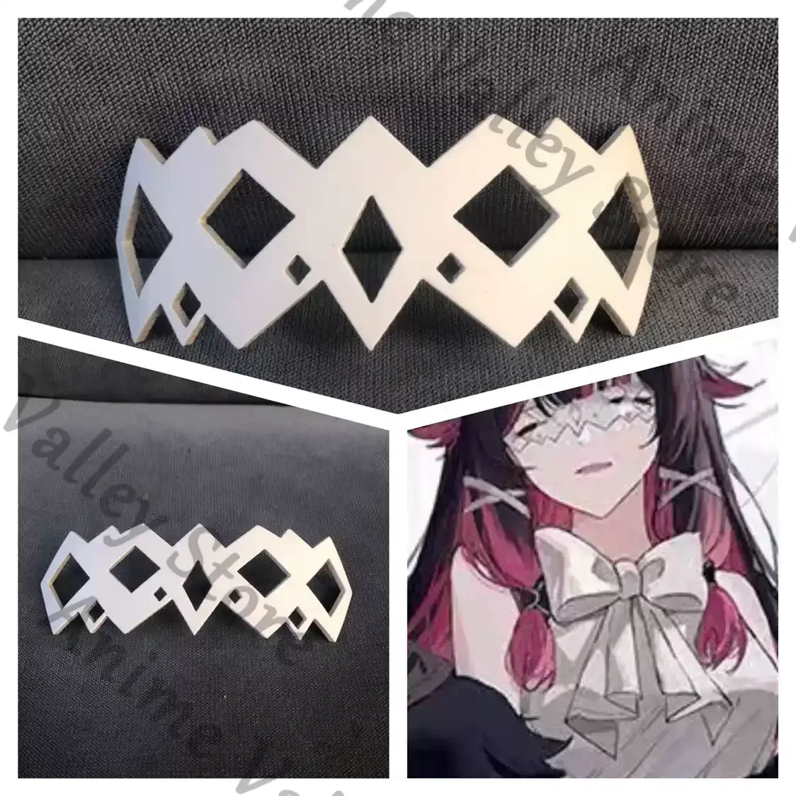 

Аниме Zenless Zone Zero Columbina/Damselette, косплей, выдолбленная повязка на глаза, реквизит, мультяшные очки, повязка на глаза, тени для век, рождественский реквизит