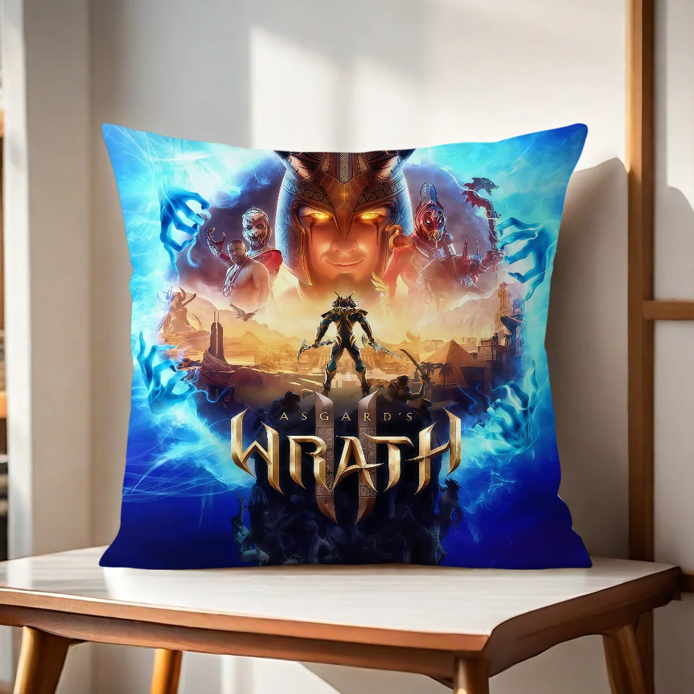 Game A-AsgardS W-WrAth 2 Cushion Cover For Pillow Printing Sofa Decoration Home Car Room Coffee Shop Office Nordic Simplicity