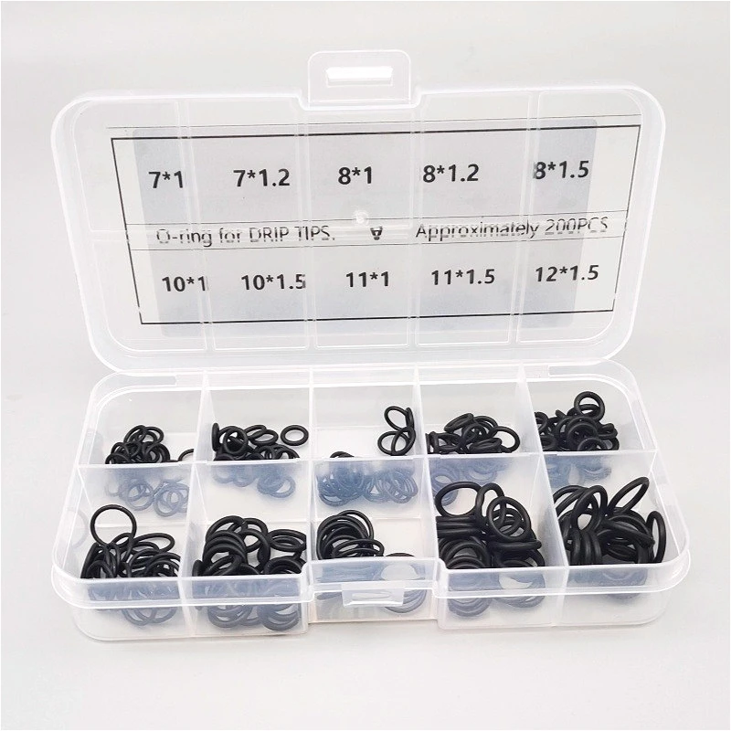 1box Multi‑Size DRIP TIPS NBR Nitrile Seal Ring Kit for 510 810 DRIP TIP - view 4