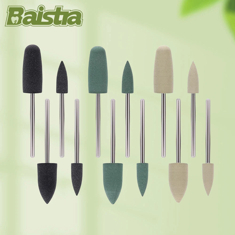 

12 Pcs/Box BAISTRA Dental Polisher Kits for Resin Base Porcelain Teeth Dentist Polishing Drills for Low Speed Handpiece