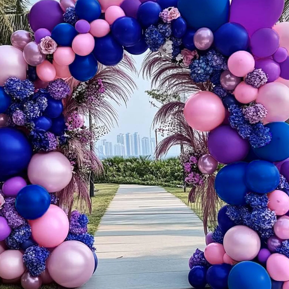 Purple,Marca Pink,Deep Blue,Balloon Arch Kit, Party,Wedding,Singles' Party,Halloween Decoration birthday decoration balloons