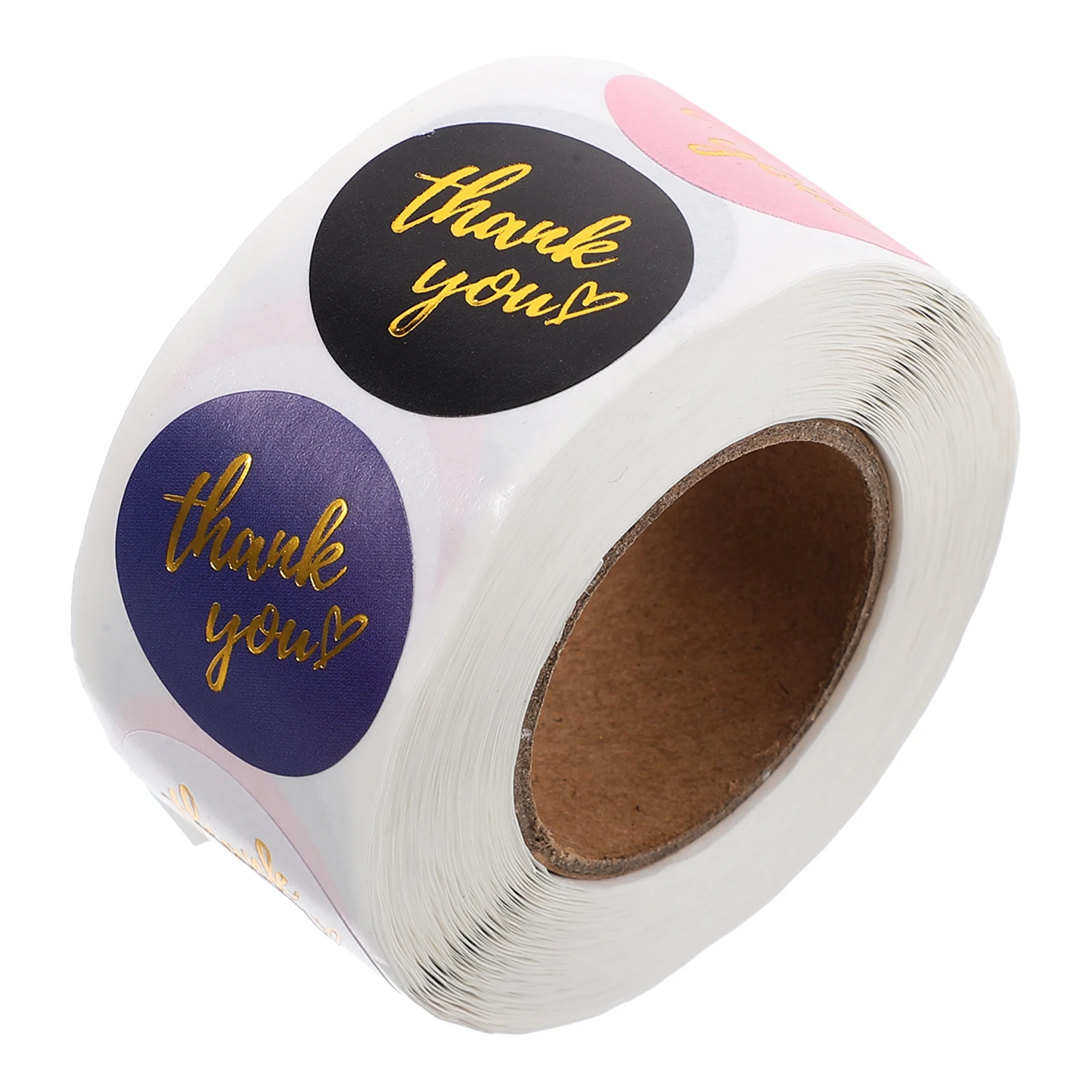 1 Roll Round Thank You Label Stickers Gift Sealing Adhesive Labels For Food Bags Bakery Packaging Decor Sealing Stickers Roll
