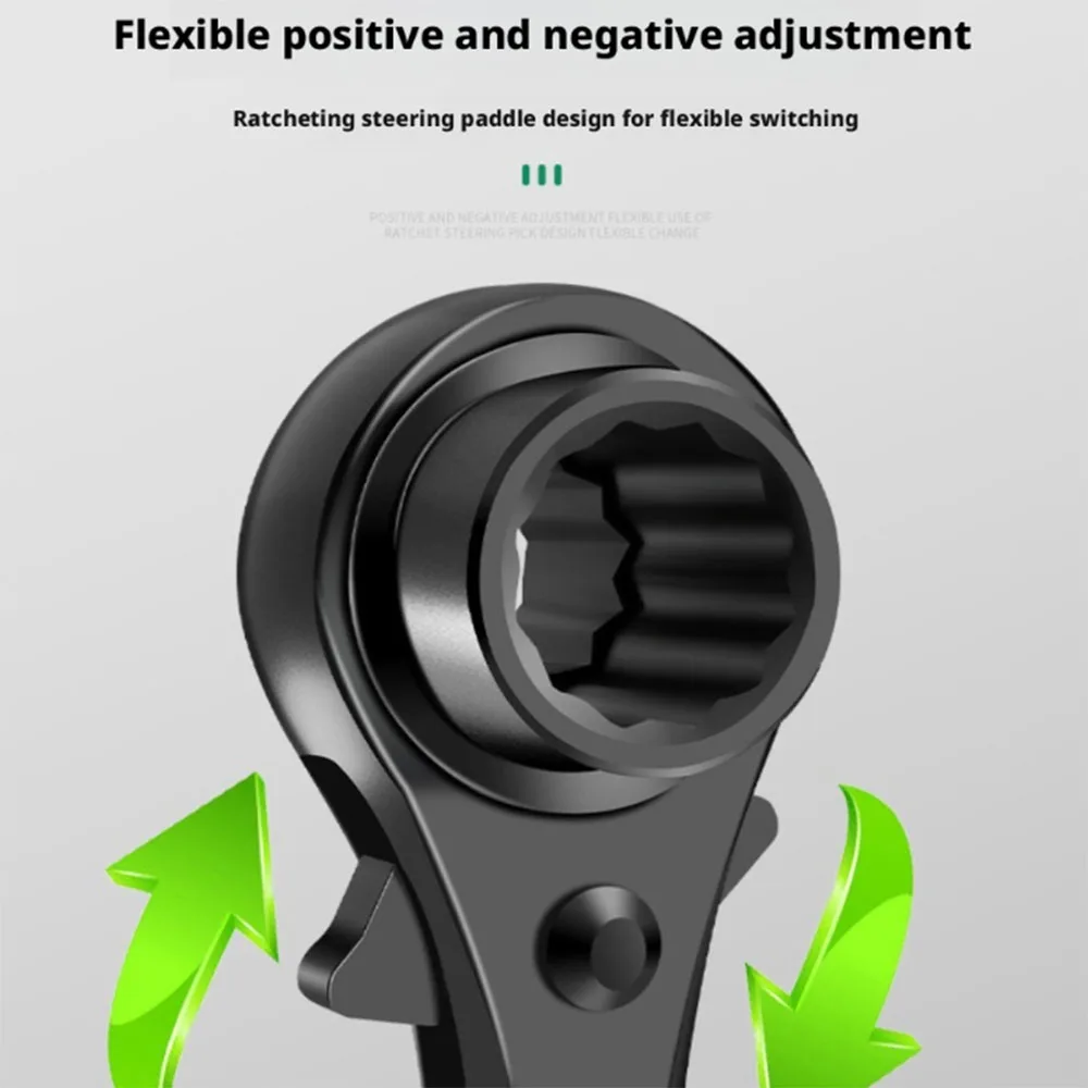 10-32mm Bidirektionaler Ratschenschlüssel, Multifunktionaler Punktadapter mit verstellbarem Schraubenschlüssel, Handwerkzeug – Detail 5