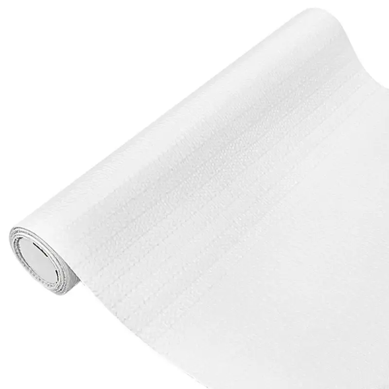 Cuttable Cabinet Shelf Cover Roll, Textured PVC Drawer Guard Sheet for Kitchen Cupboards and Storage Rows A2BB