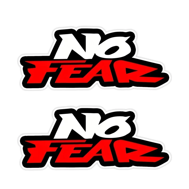 Decalques de vinil motivacionais em negrito "No Fear", 2 pacotes, 13x5cm, adiciona poder inspirador em carros, motocicletas, notebooks, laptops