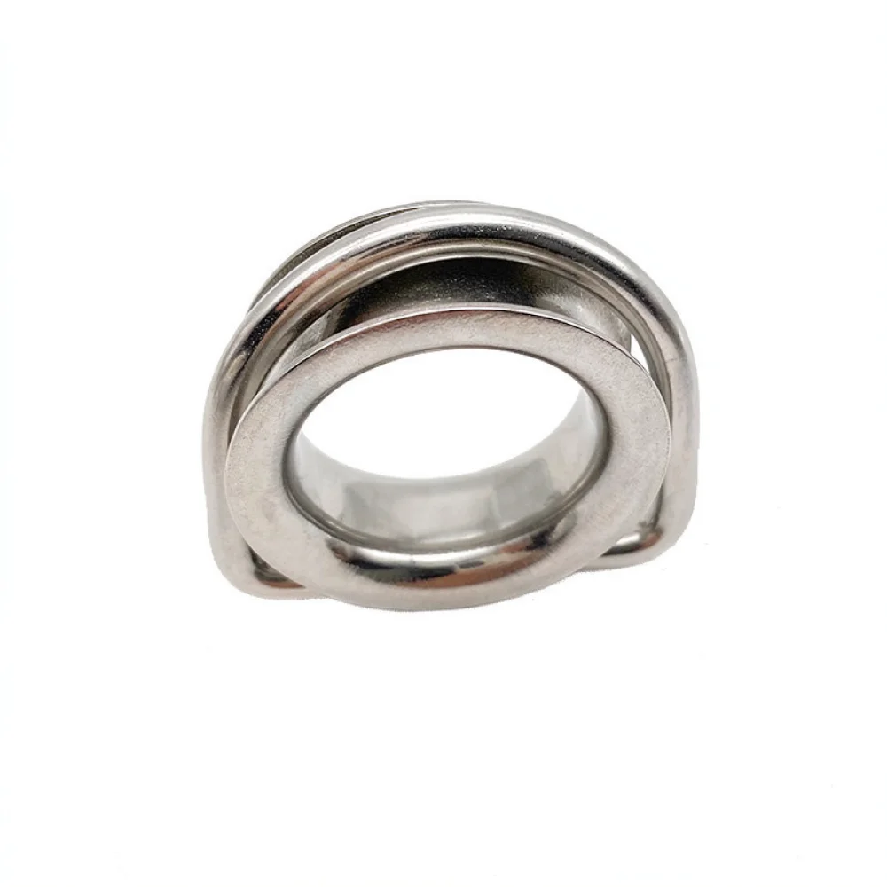 Stainless Steel D Thimble Wire Rope Cable Ring Anti Abrasion Connector For Industrial Rigging Shade Sail Installation