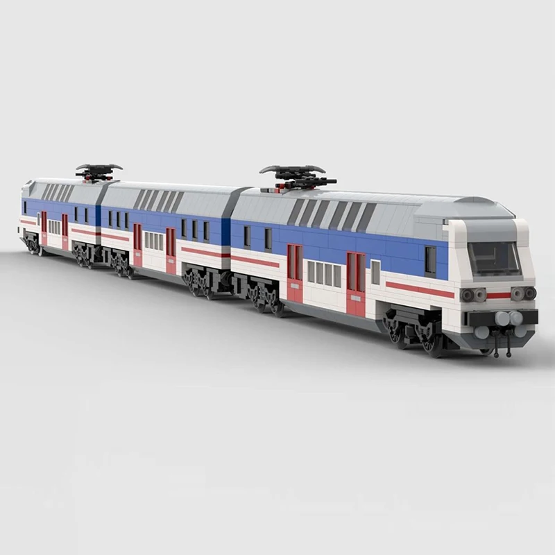 City Car Modell MOC Bausteine „City Elephant“ Pferdegezeichneter Zug Modulare Technologie Geschenke Urlaub Montieren Kinder Spielzeug Anzug