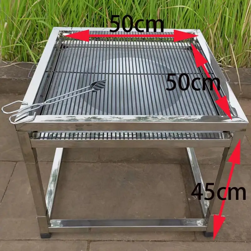 

Bold and durable portable barbecue table Household barbecue grill Outdoor charcoal barbecue basin Removable stove
