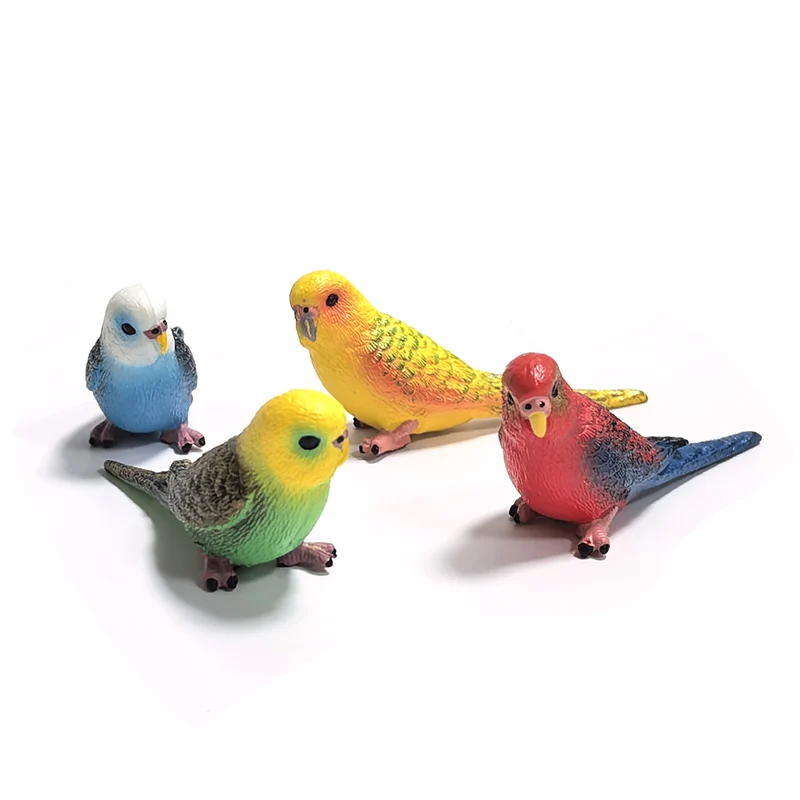 Mini Cute Simulated Parrot Children's Ornament Animal Toys Model PVC Plastic Craft Ornament Zoo Artificial Bird Statue Home image 5