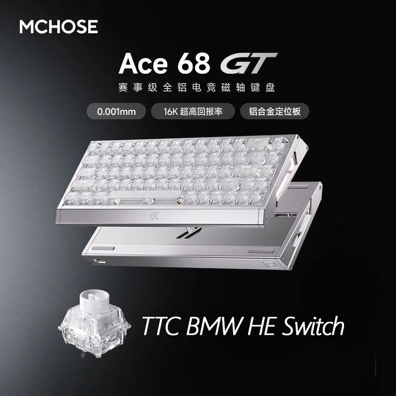MCHOSE ACE68 GT Gaming Keyboard 16kHz Polling Rate CNC Aluminum