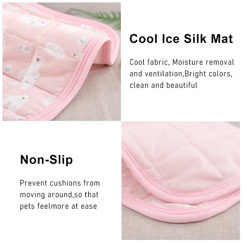 Summer Dog Cooling Mat Extra Large Pet Cold Bed for Small Big Dogs Cat Durable Blanket Sofa Cat Ice Pad Blanket Pet Accessories