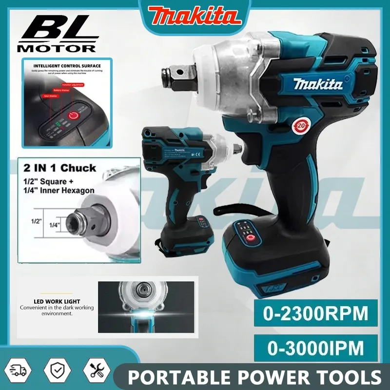 makita-dtw600-cordless-impact-wrench-280nm-high-torque-brushless-electric-wrench-rechargeable-18v-auto-repair-power-tools