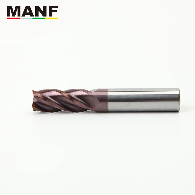 MANF Milling Cutters HRC55 4mm 5mm 6mm 8mm 10mm Solid Carbide EndMills Mill Cutter Carbide End Mills Milling Cutter Metal