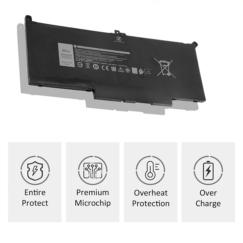 F3ygt Batterij Voor Dell Breedtegraad 12 7000 7280 7290,13 7000 7380 7390 P29s002, 14 7000 7480 7490 P73g002 Serie Dm3wc Dm6wc 2X39G