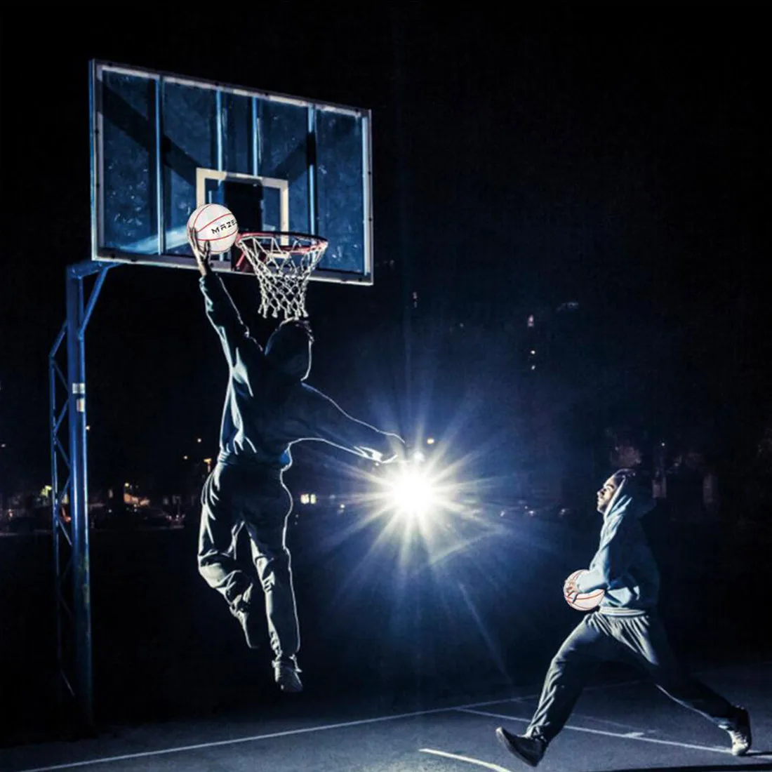 ลูกบาสเก็ตบอลเรืองแสง MAZEL 2025 ขนาด 7 สำหรับผู้เล่นบาสเก็ตบอล ของขวัญสำหรับการเล่นเกมยามค่ำคืนที่สมบูรณ์แบบ