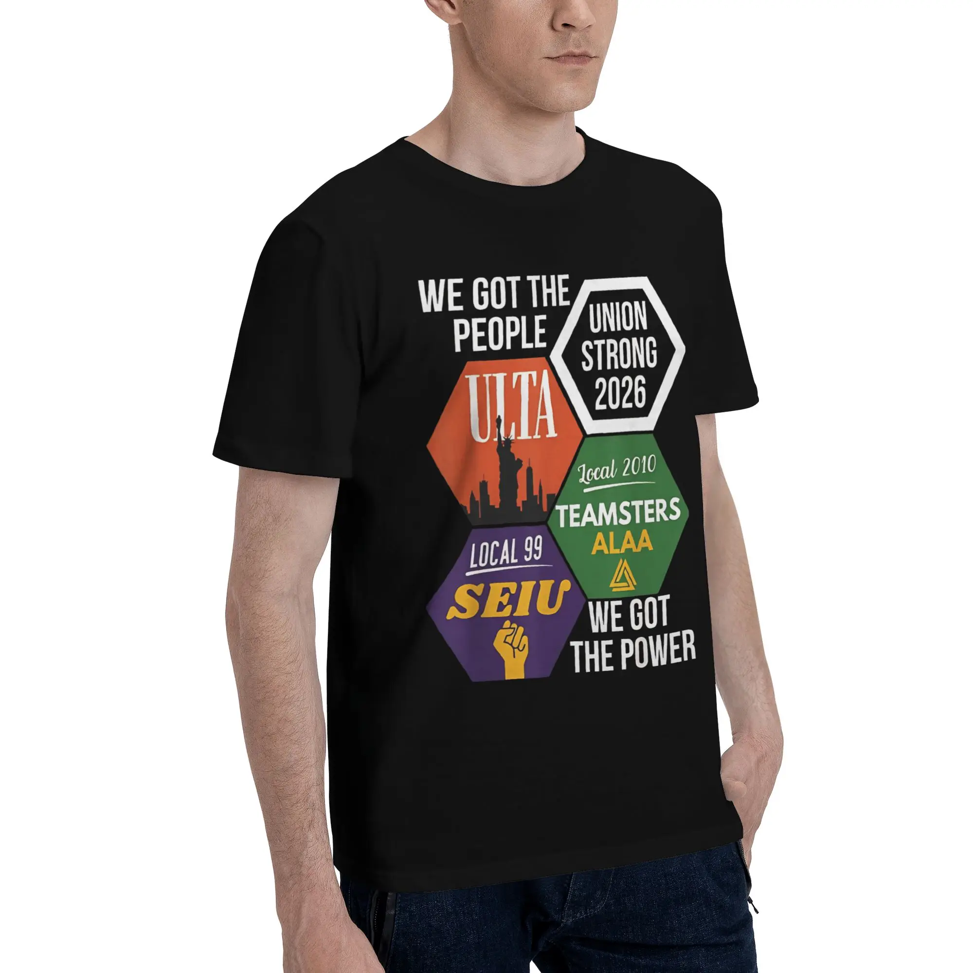 Labor Union Strong 2026 We Got The Power Funny Graphic 100% Cotton T-Shirt Labor Movement Tops Tees For Men