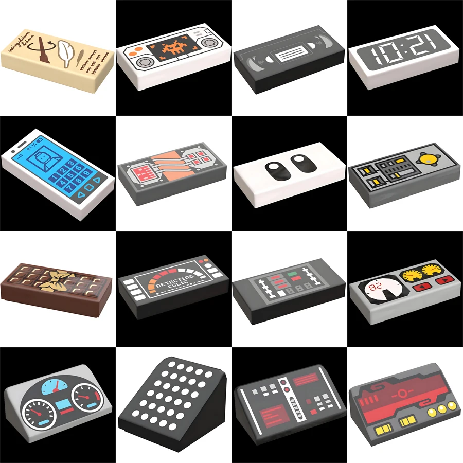 

Flat 1X2 Printing Building Block MOC 3069 Brick Parts-Educational DIY Construction Set for Creative Play And Model Building