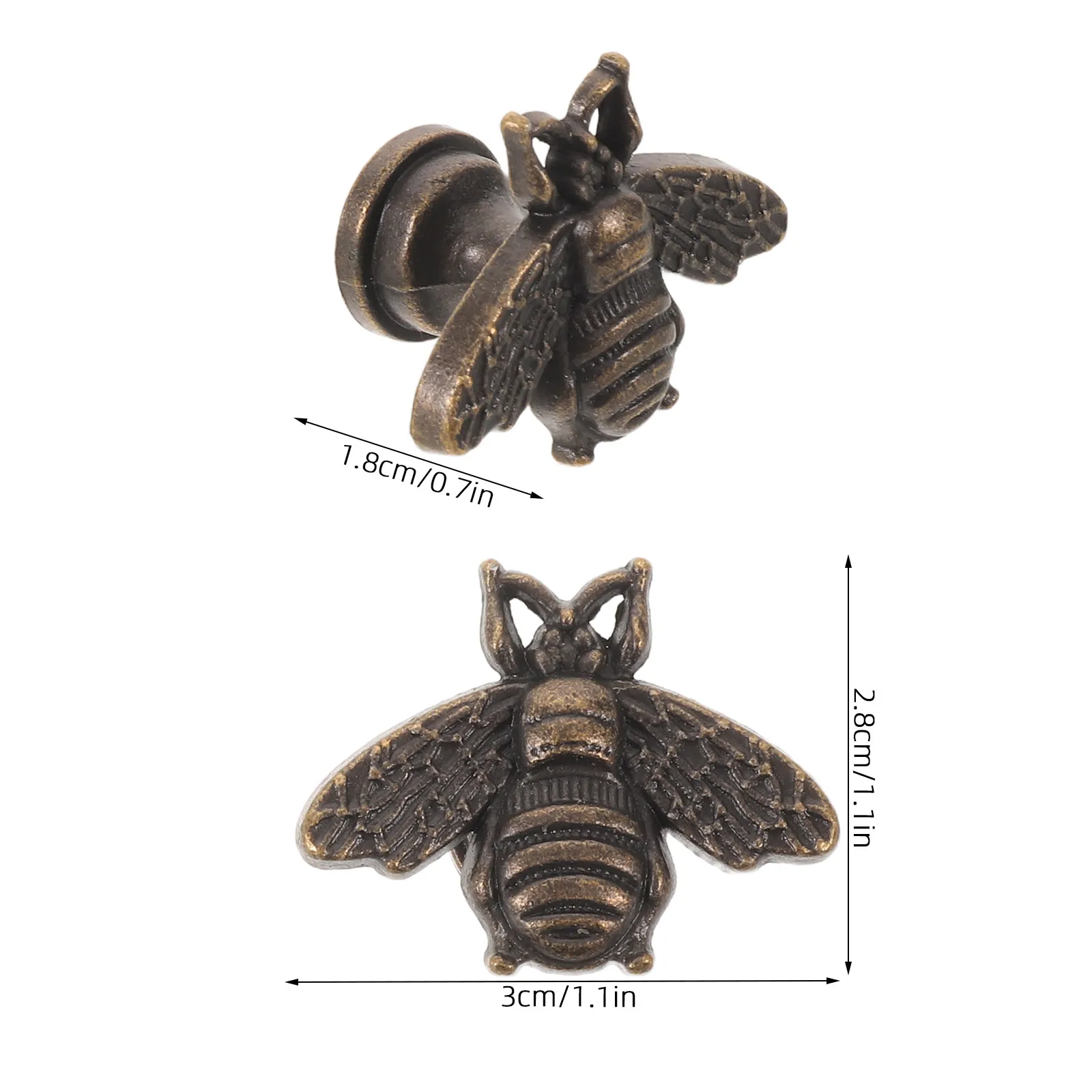 Bee Cabinet Handles 6 Pack Vintage Animal Drawer Pulls for Kitchen Bathroom Furniture Decorative Hardware