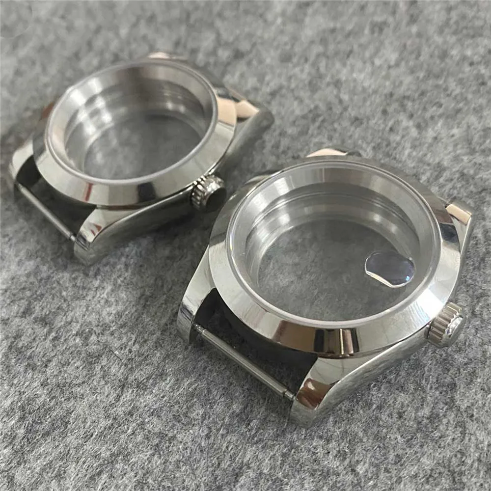 39MM baja nirkarat tiram jam tangan abadi casing transparan bawah kaca safir untuk NH35/ NH36 gerakan jam
