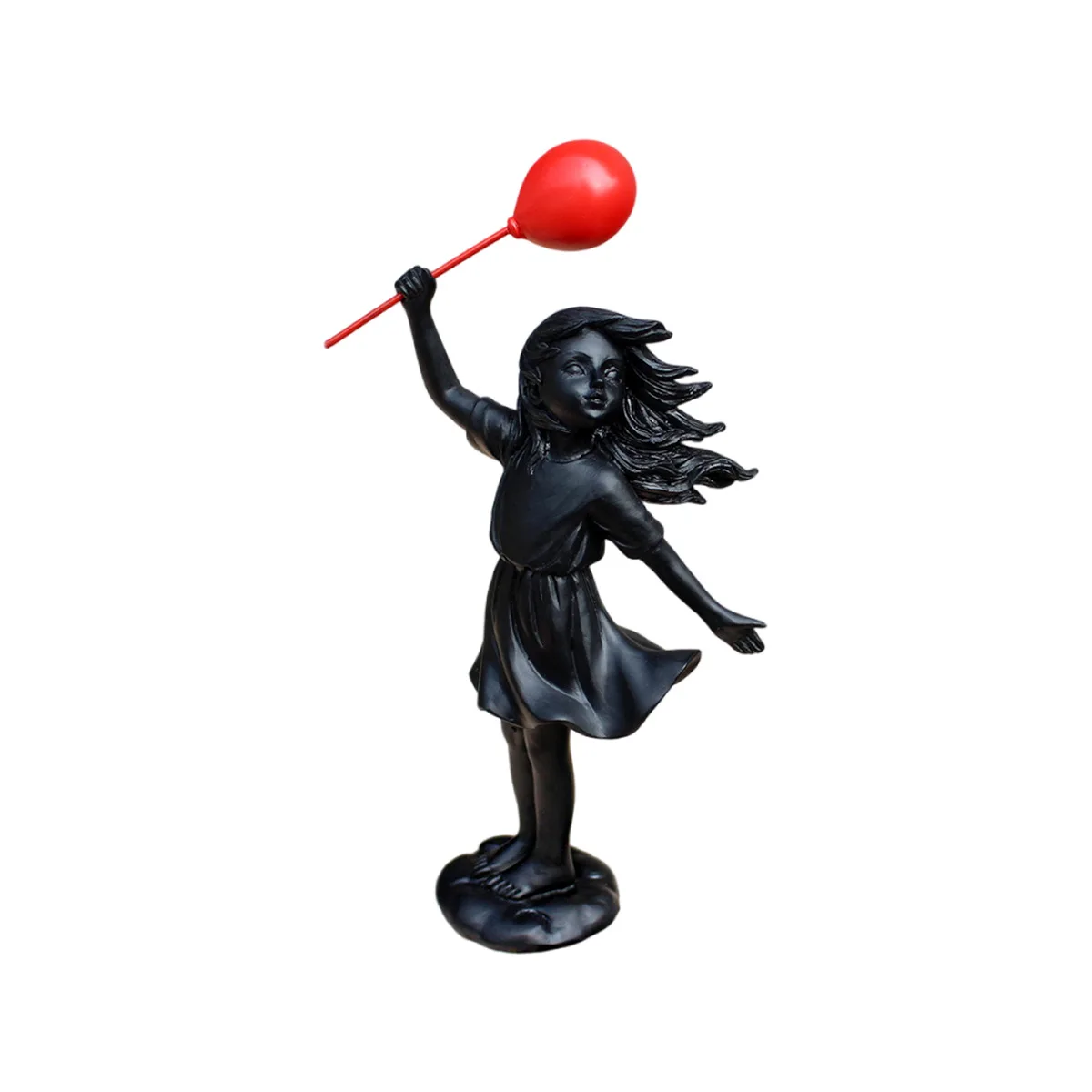 Banksy Style Balloon Girl Statue - Street Art Home Decor for Living Room & Office