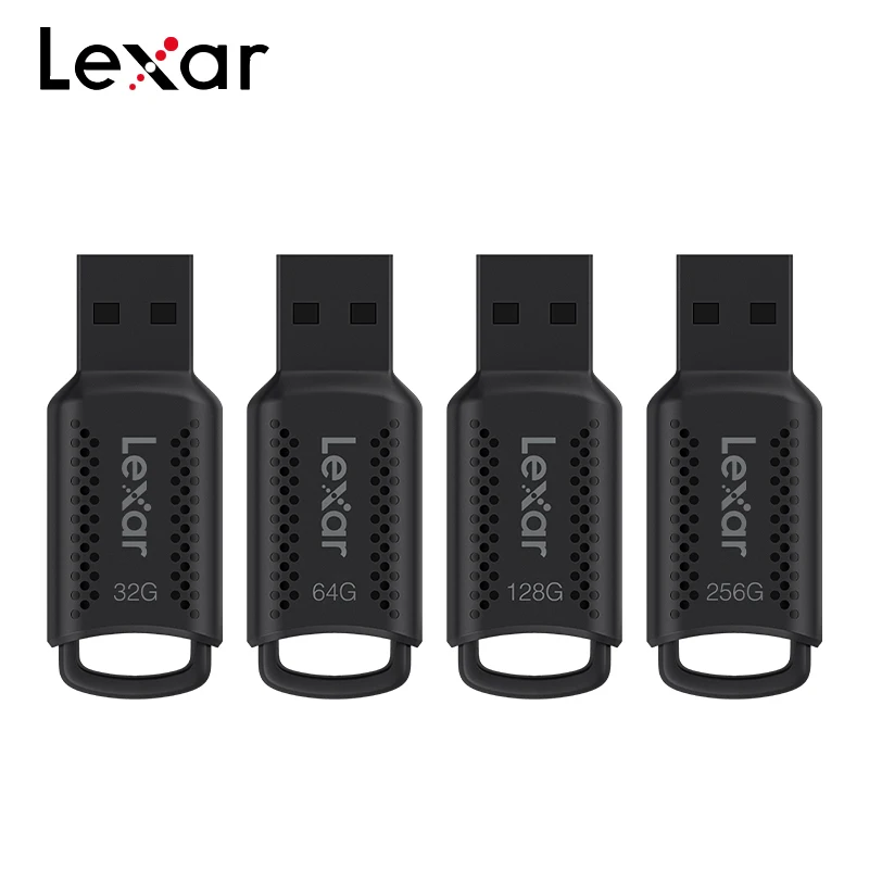 lexar V400 USB3.2 Gen1 Jumpdrive 32GB 64GB 128GB 256GB Original Stick Flash Memory Disk Encrypted Pen Drive Black 100MB/s Speed