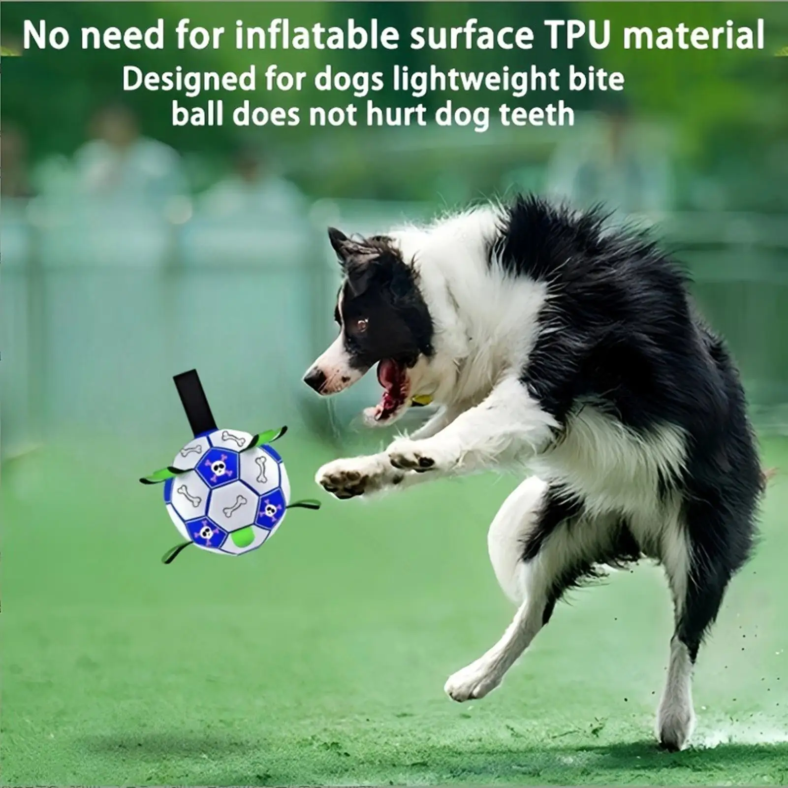 Dog Toy Ball Outdoor Dog Training Toy Soccer Ball Smallto Large Animals Tug Of War Companion For Backyard Lawn Yard Beach Garden view 3