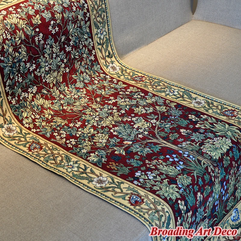 Long Size William Morris Tree of Life Tapestry Wall Hanging Jacquard Weave Gobelin Home Textile Art Decoration 100%Cotton
