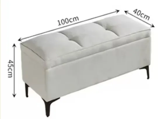 Storage Ottoman Bench with Lid, Hydraulic Lift Shoe Stool, Folding Flannelette Cushion for Entryway Bedroom